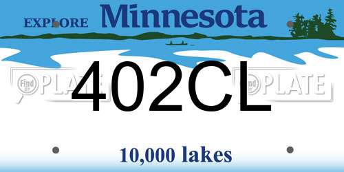 402CL Minnesota License Plate