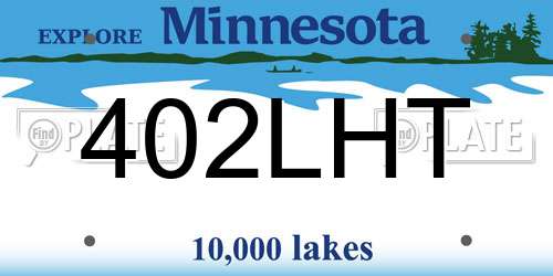 402LHT Minnesota License Plate