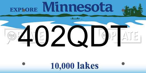 402QDT Minnesota License Plate