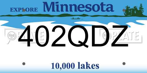 402QDZ Minnesota License Plate
