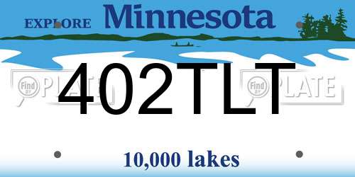 402TLT Minnesota License Plate
