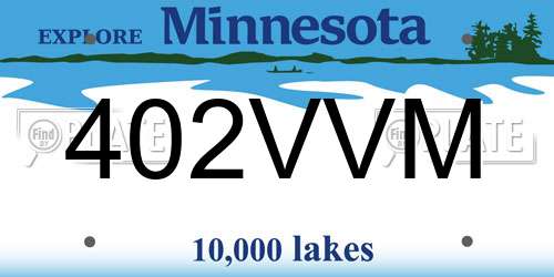 402VVM Minnesota License Plate