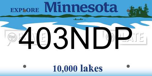 403NDP Minnesota License Plate