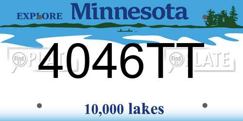 4046TT Minnesota License Plate