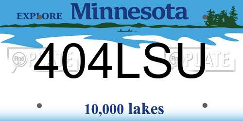 404LSU Minnesota License Plate