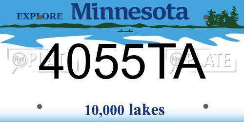 4055TA Minnesota License Plate