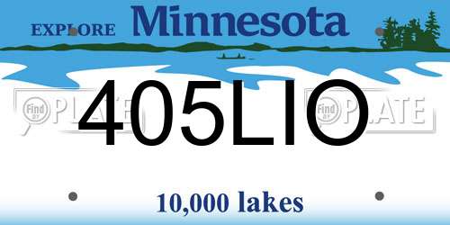 405LIO Minnesota License Plate