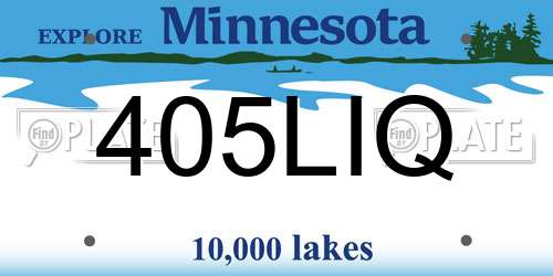405LIQ Minnesota License Plate