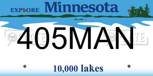 405MAN Minnesota License Plate