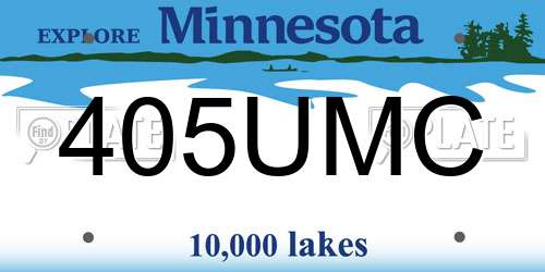 405UMC Minnesota License Plate