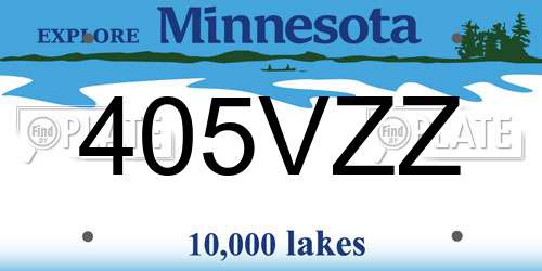 405VZZ Minnesota License Plate