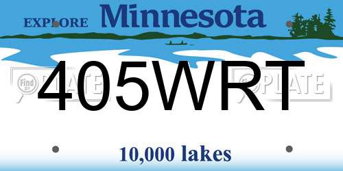 405WRT Minnesota License Plate