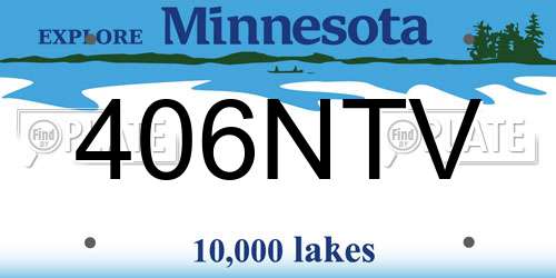 406NTV Minnesota License Plate