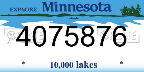 4075876 Minnesota License Plate