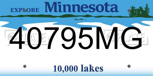 40795MG Minnesota License Plate