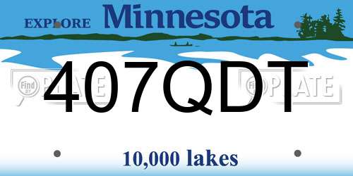 407QDT Minnesota License Plate