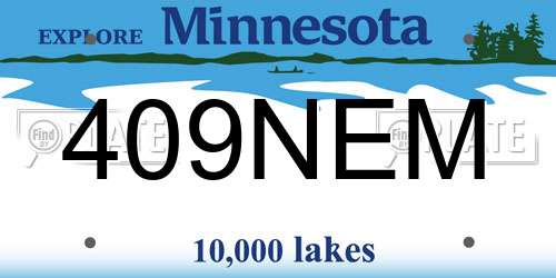 409NEM Minnesota License Plate