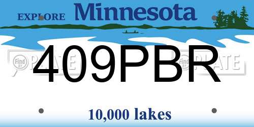 409PBR Minnesota License Plate