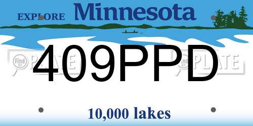 409PPD Minnesota License Plate