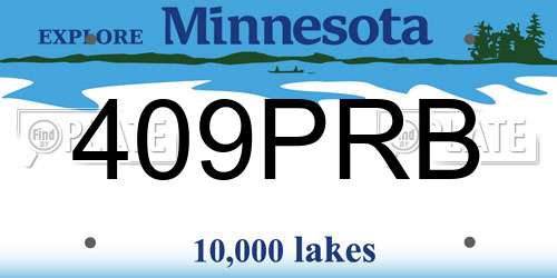 409PRB Minnesota License Plate