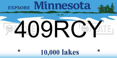 409RCY Minnesota License Plate