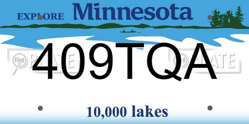 409TQA Minnesota License Plate