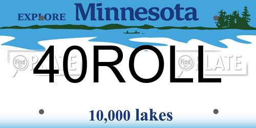 40ROLL Minnesota License Plate