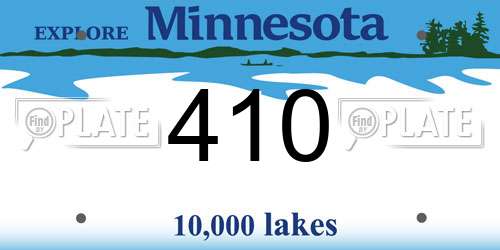 410 Minnesota License Plate