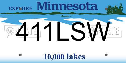 411LSW Minnesota License Plate