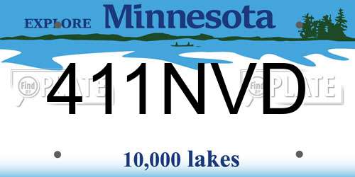 411NVD Minnesota License Plate