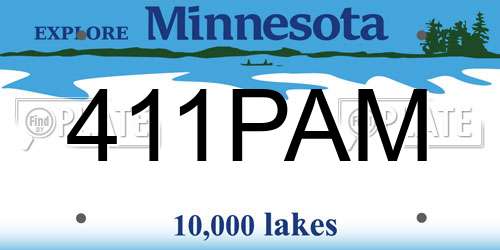 411PAM Minnesota License Plate