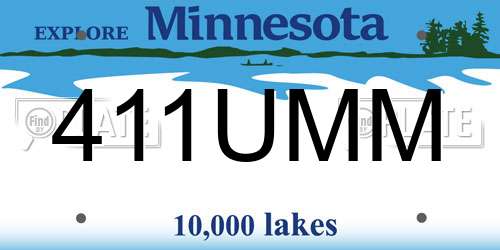 411UMM Minnesota License Plate