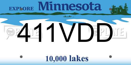 411VDD Minnesota License Plate