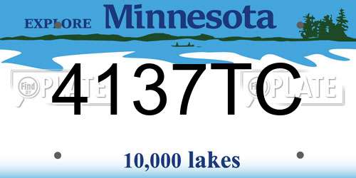 4137TC Minnesota License Plate