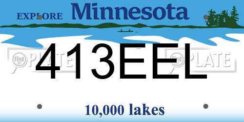 413EEL Minnesota License Plate