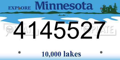 4145527 Minnesota License Plate