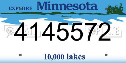 4145572 Minnesota License Plate