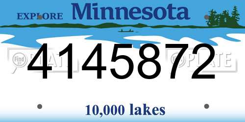 4145872 Minnesota License Plate