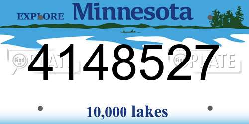 4148527 Minnesota License Plate
