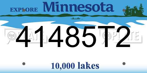 41485T2 Minnesota License Plate