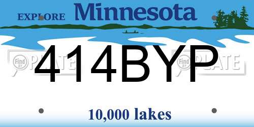 414BYP Minnesota License Plate