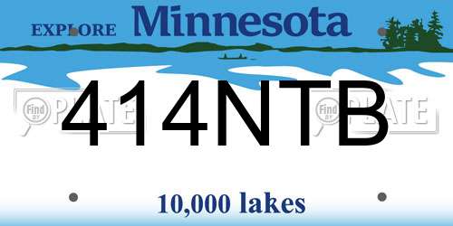 414NTB Minnesota License Plate