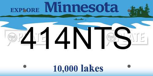 414NTS Minnesota License Plate