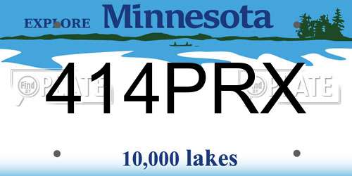 414PRX Minnesota License Plate