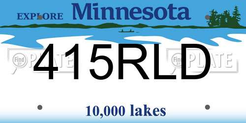 415RLD Minnesota License Plate
