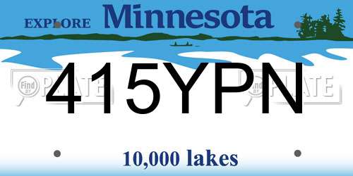 415YPN Minnesota License Plate