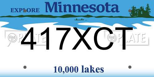 417XCT Minnesota License Plate