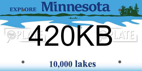 420KB Minnesota License Plate