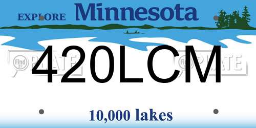 420LCM Minnesota License Plate