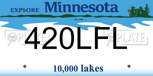 420LFL Minnesota License Plate